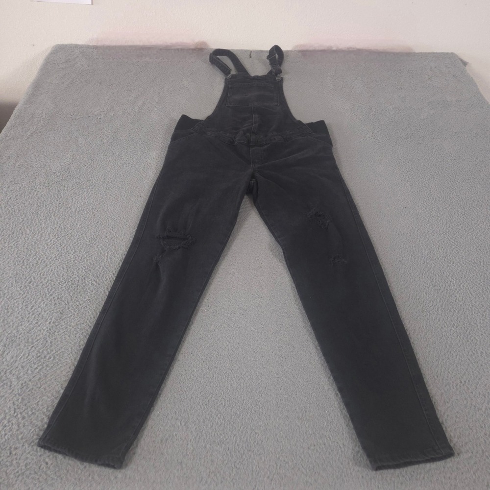 Old Navy Overalls Womens 6 Long Maternity Side-Panel OG Straight Distressed